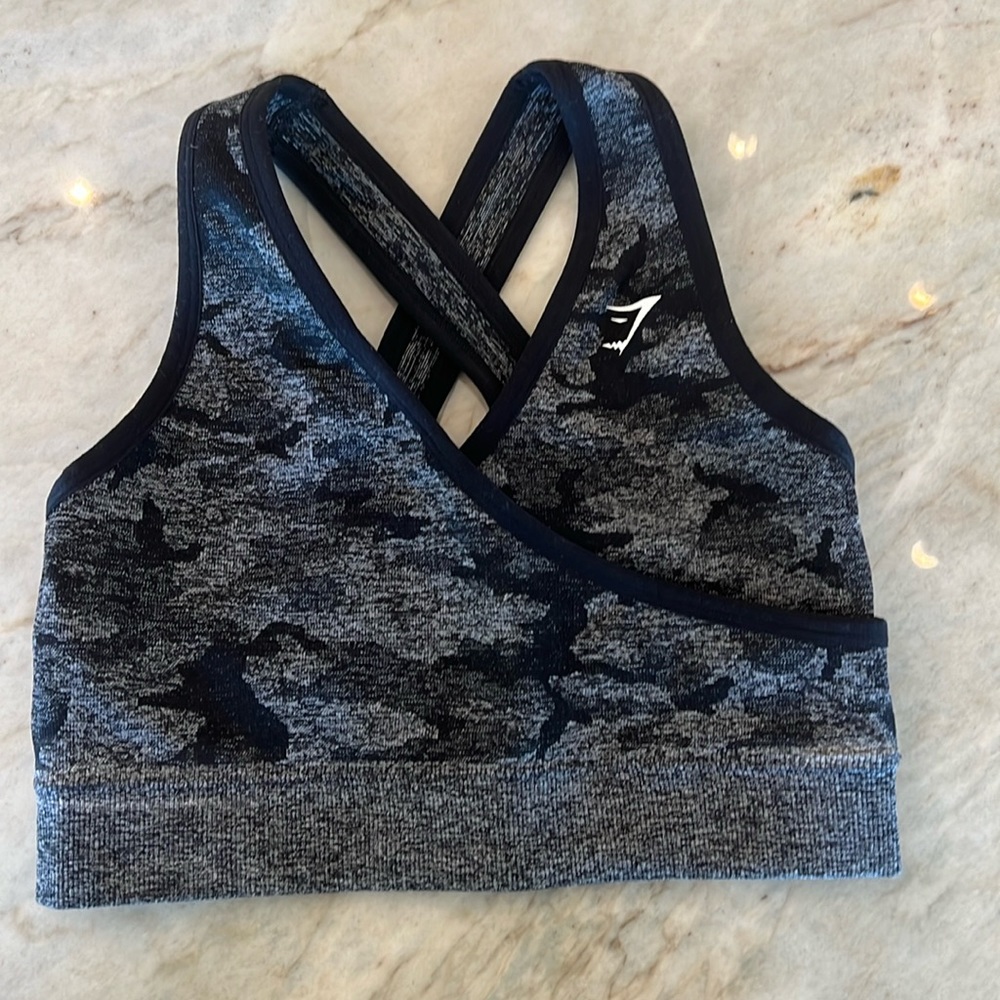Gymshark camo sports bra